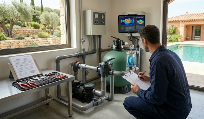 Recherche de fuite piscine par caméra thermique à Arles